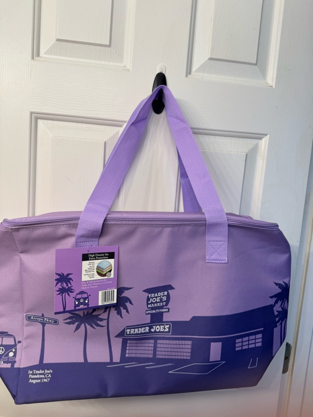 Trader Joes Large Sized Purple Insulated Cooler Bag
